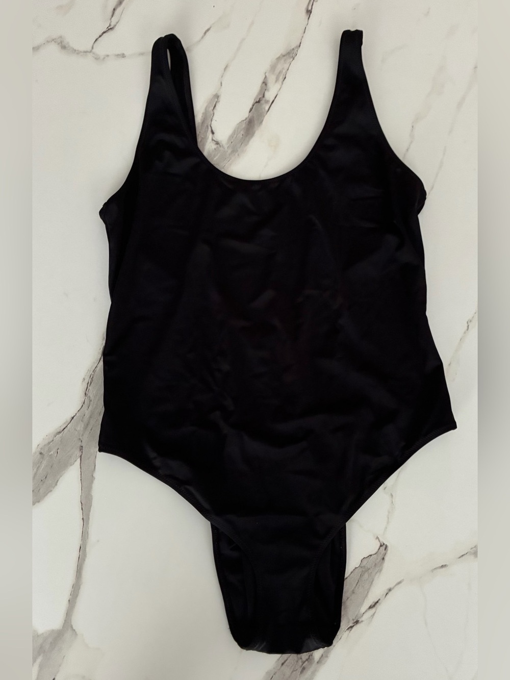 Lively (L) Black One-Piece Tank Swimsuit